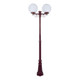 Siena Twin 30cm Spheres Tall Post - Burgundy Finish / E27 Siena Twin 30cm Spheres Tall Post - Burgundy Finish / E27